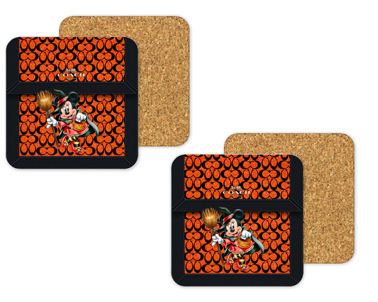 Coach Inspired Cork Backing Drink Coaster x2 (070)