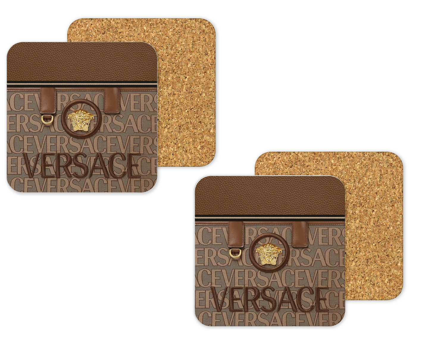 Versace Inspired Cork Backing Drink Coaster x2 (001)