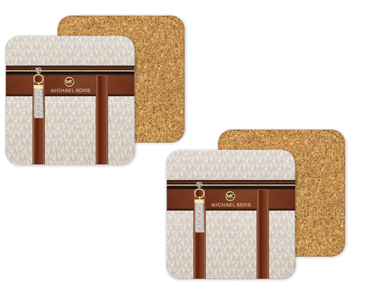 Michael Kors Inspired Cork Backing Drink Coaster x2 (017)