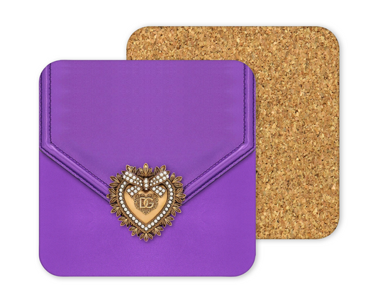 Dolce & Gabbana Inspired Cork Backing Drink Coaster x2 (004)