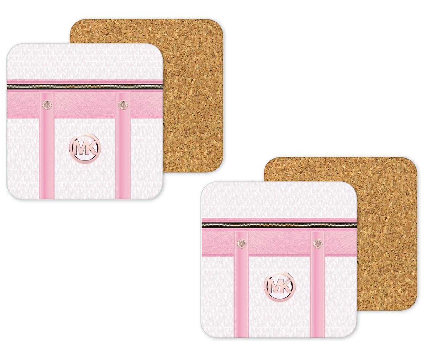 Michael Kors Inspired Cork Backing Drink Coaster x2 (016)