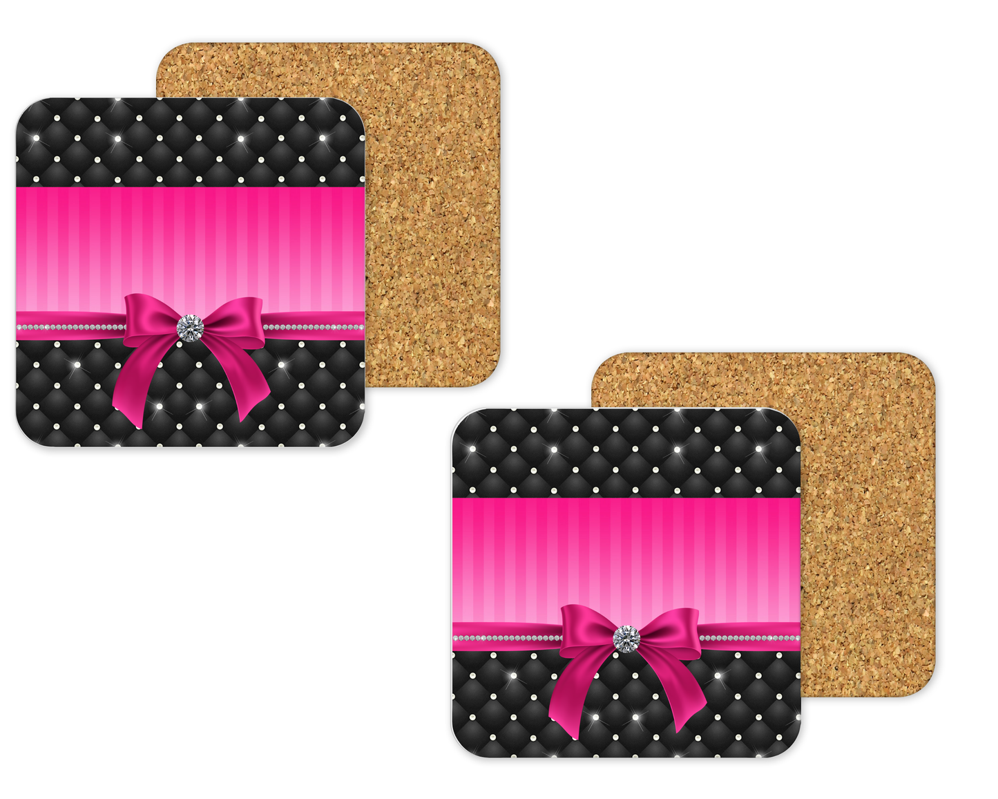 Handbag Inspired Cork Backing Drink Coaster x2 (030)