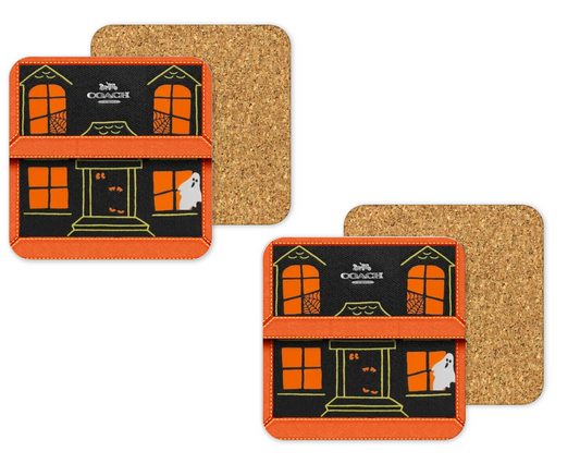 Coach Inspired Cork Backing Drink Coaster x2 (148)