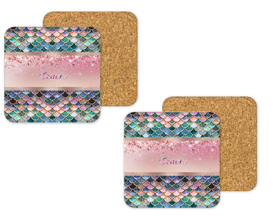 Coach Inspired Cork Backing Drink Coaster x2 (058)