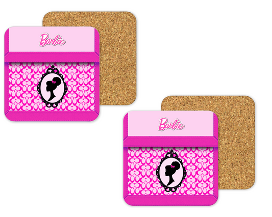 Coach Inspired Cork Backing Drink Coaster x2 (169)