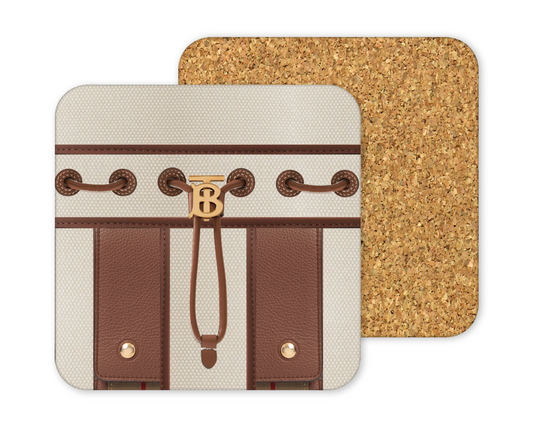 Burberry Inspired Cork Backing Drink Coaster x2 (003)