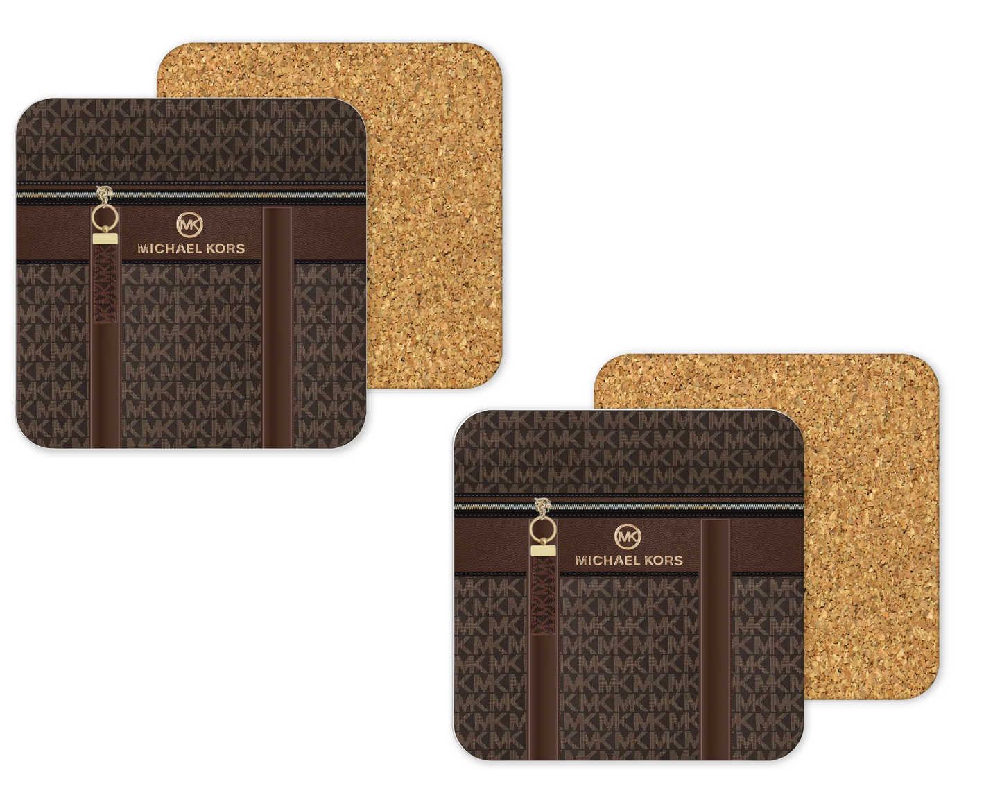 Michael Kors Inspired Cork Backing Drink Coaster x2 (018)