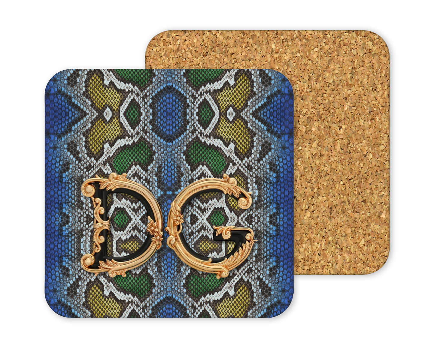 Dolce & Gabbana Inspired Cork Backing Drink Coaster x2 (002)