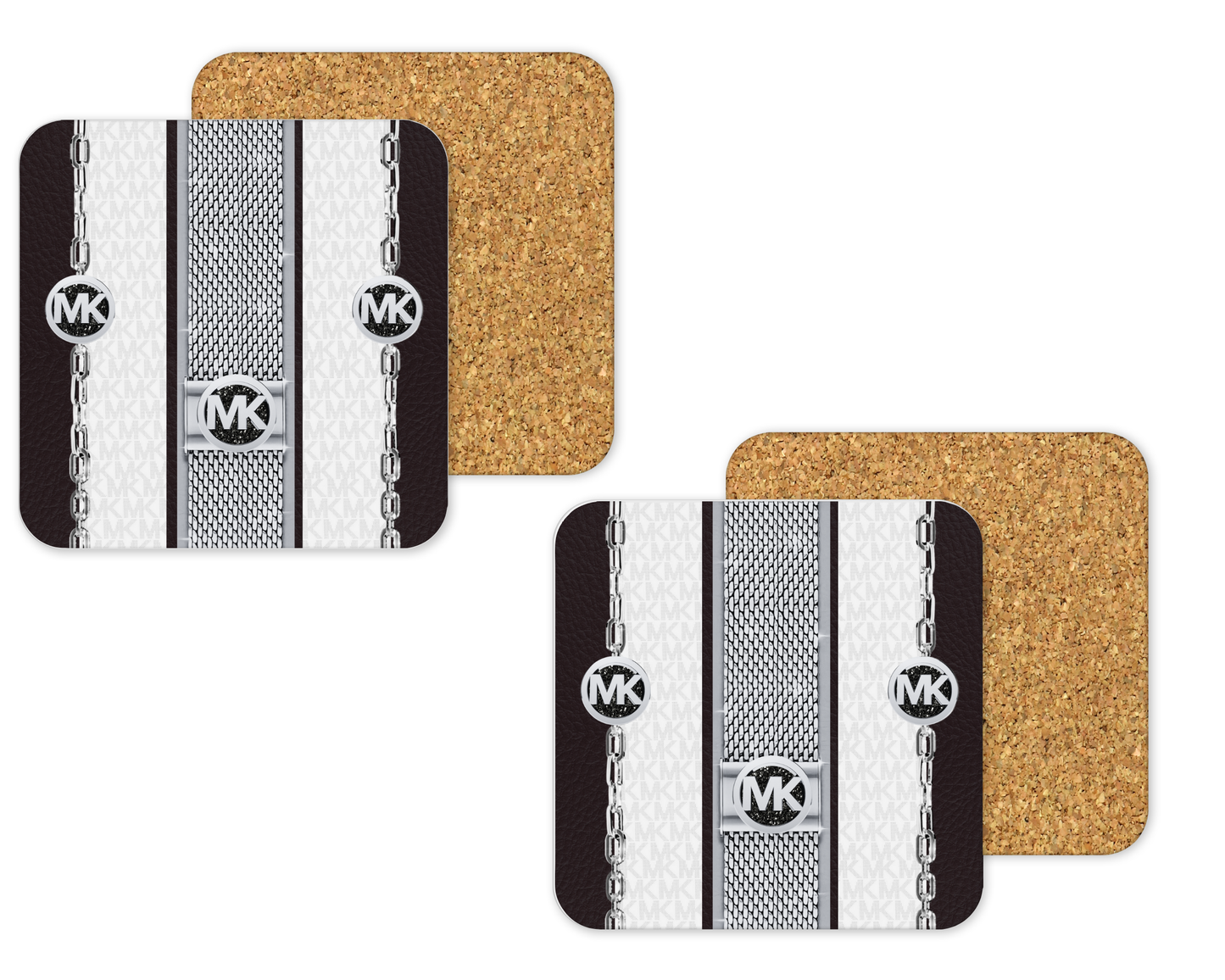 Michael Kors Inspired Cork Backing Drink Coaster x2 (015)