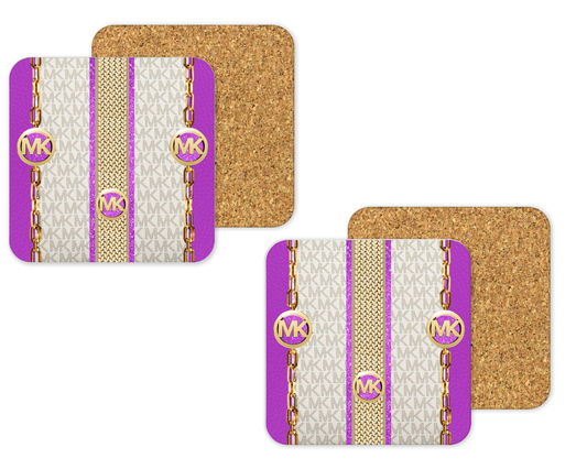 Michael Kors Inspired Cork Backing Drink Coaster x2 (013)