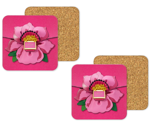 Katie Spade Inspired Cork Backing Drink Coaster x2 (018)