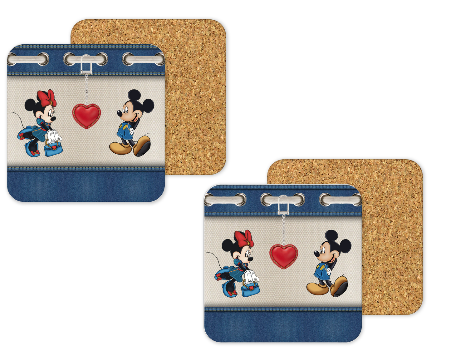 Disney Inspired Cork Backing Drink Coaster x2 (021)