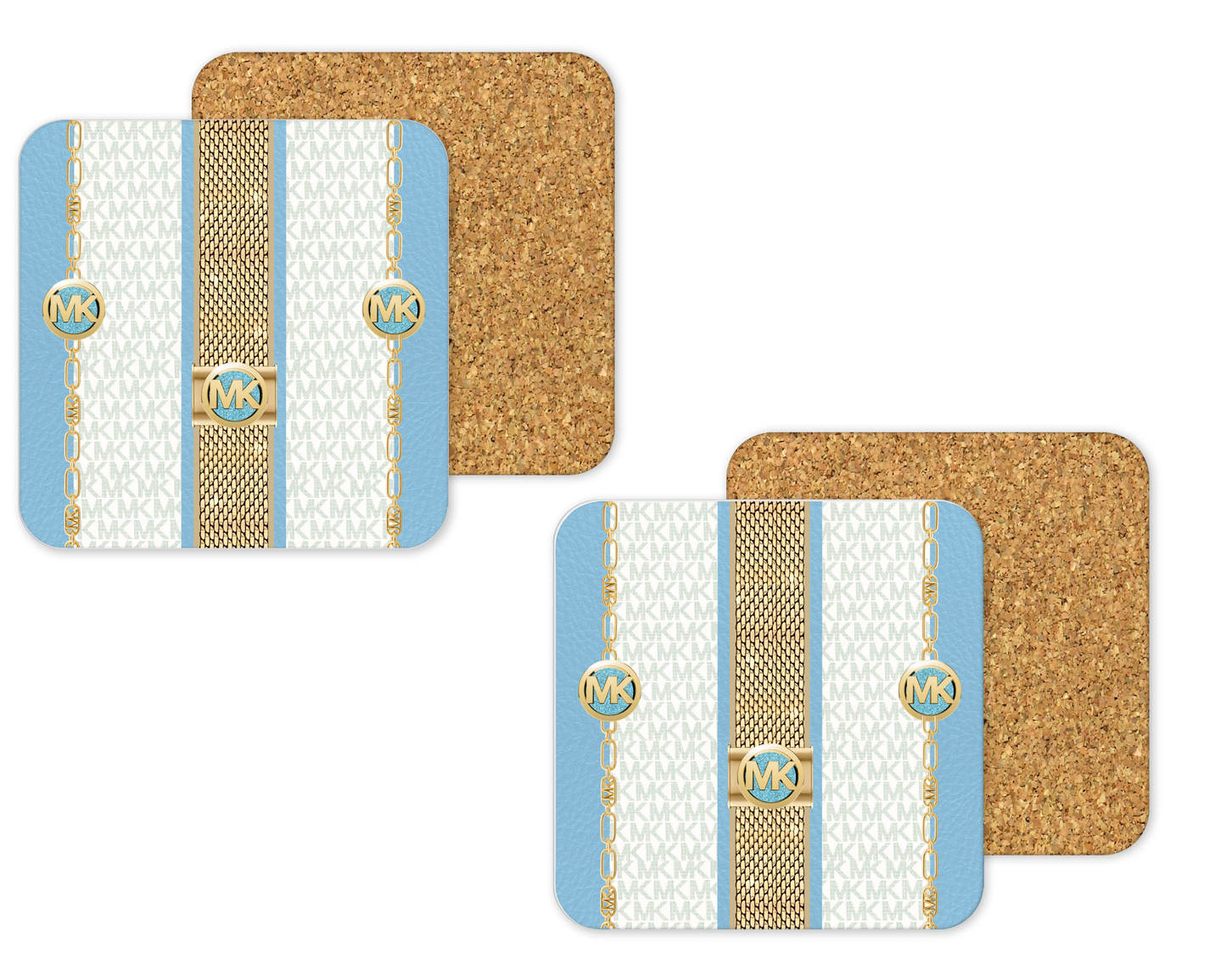 Michael Kors Inspired Cork Backing Drink Coaster x2 (014)