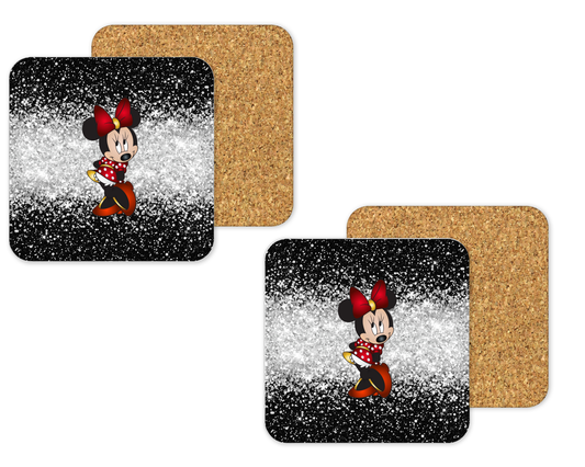 Disney Inspired Cork Backing Drink Coaster x2 (018)