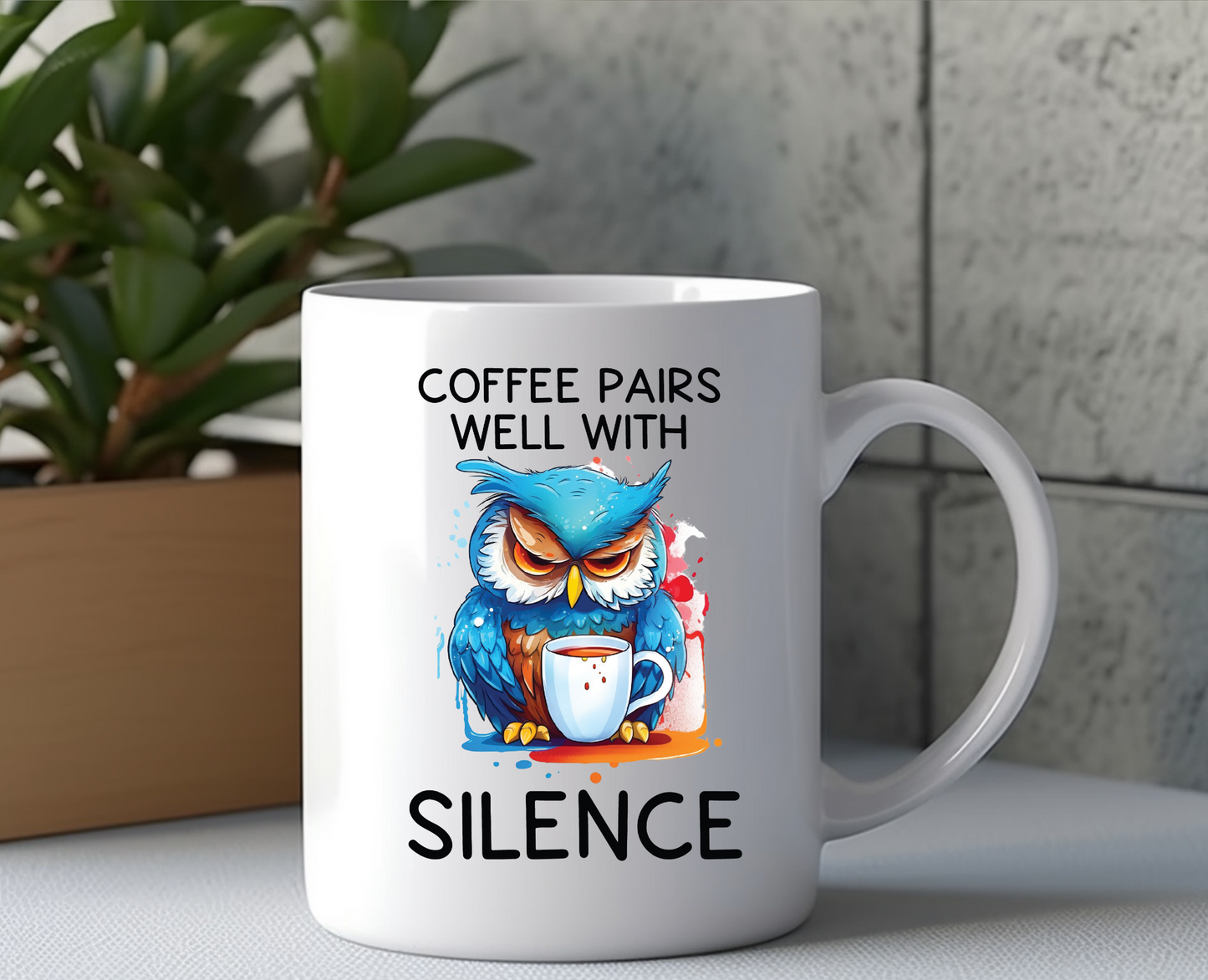 Coffee Pairs With Silence Ceramic Mug