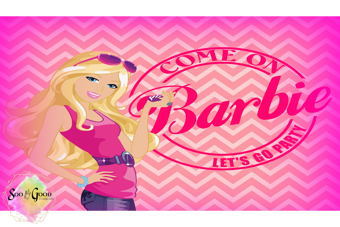 Come On Barbie Lets Go Party Sippy Cup / Kids Bottle