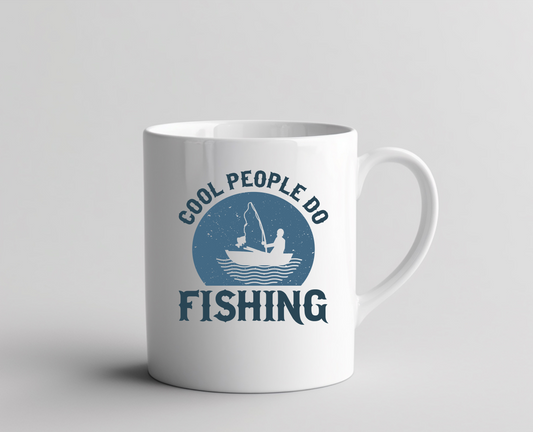 Cool People Do Fishing Ceramic Mug