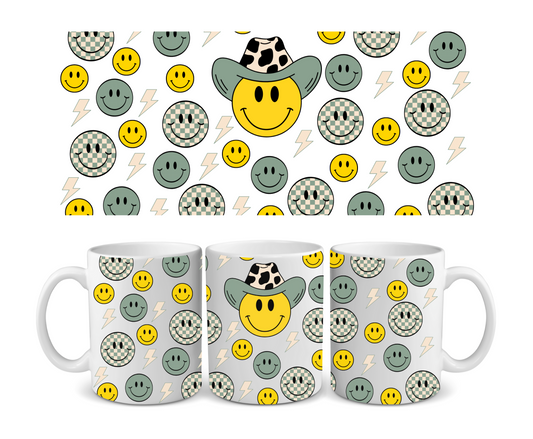 Cowboy Smiley Ceramic Mug