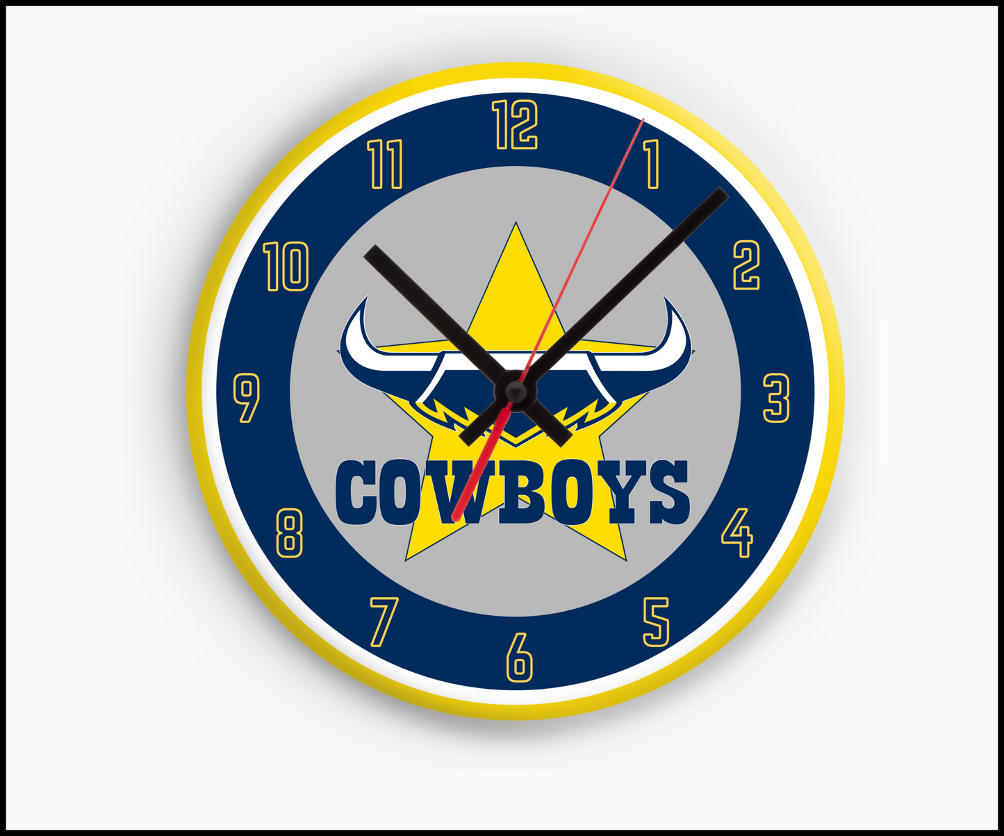 North Queensland Cowboys Sublimated Clock (Round)