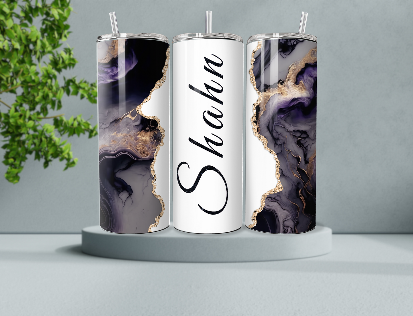 Deep & Dark Geode Tumbler