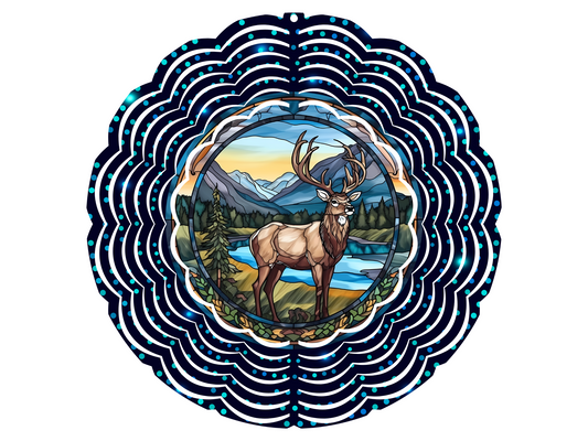 Deer Blinged Wind Spinner