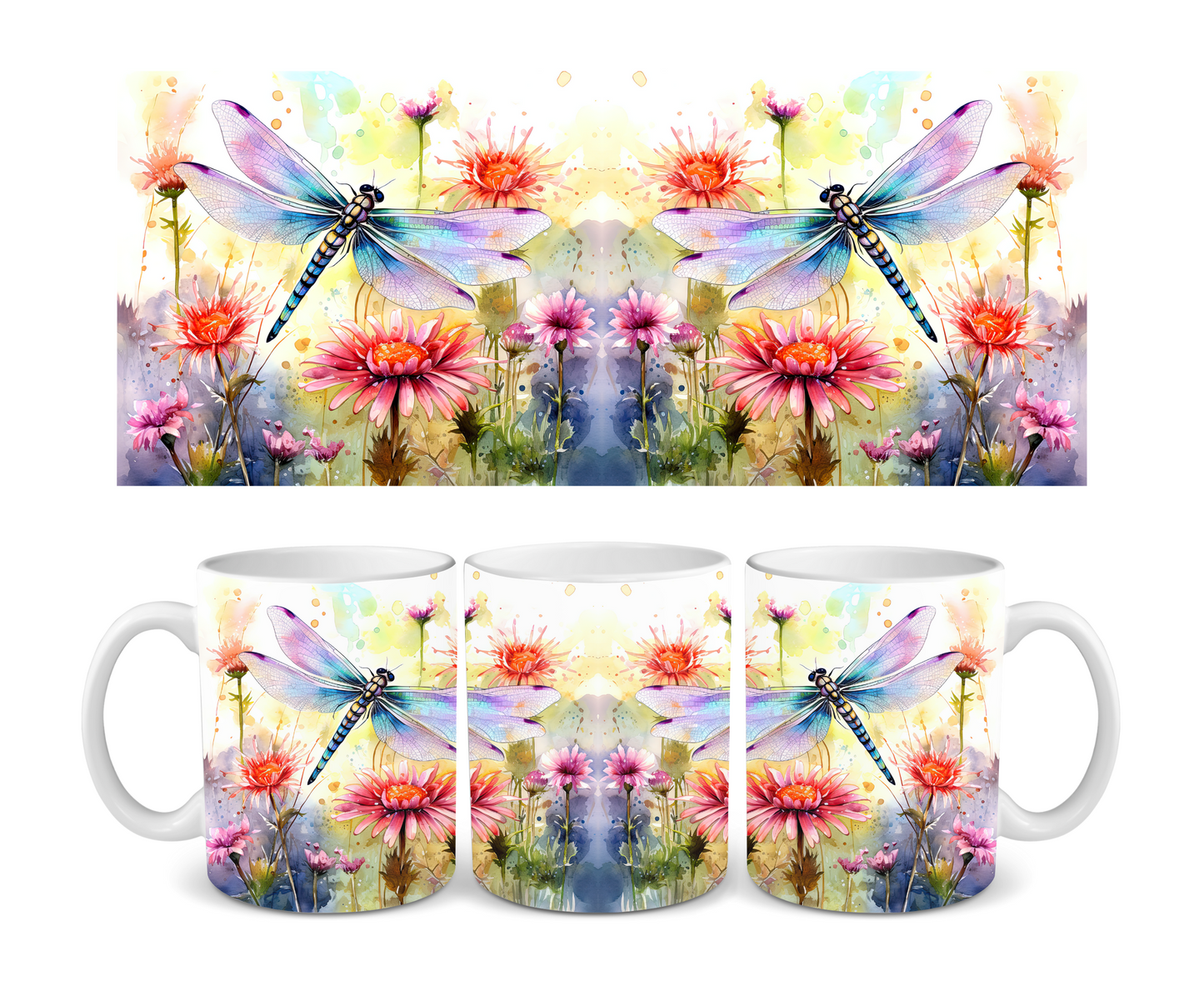 Dragonfly Garden Ceramic Mug