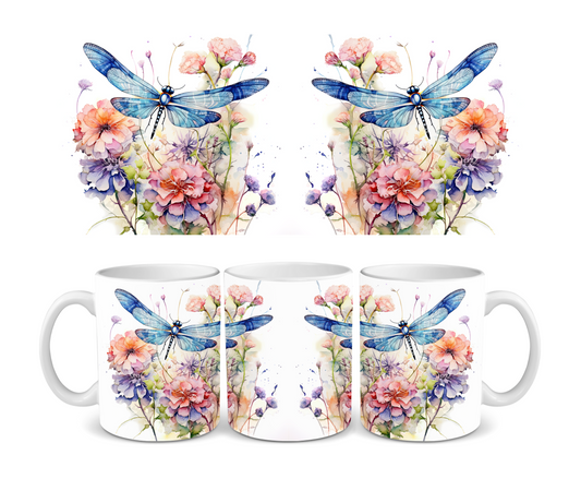 Dragonfly Splash Ceramic Mug