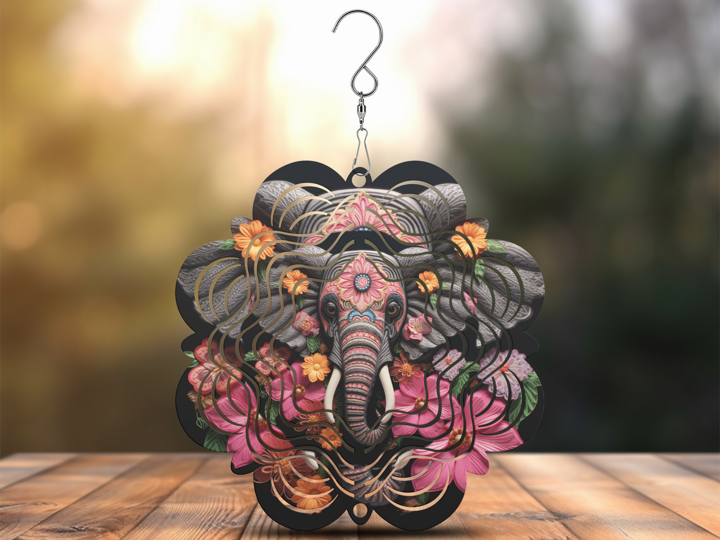 Elephant's Face Wind Spinner