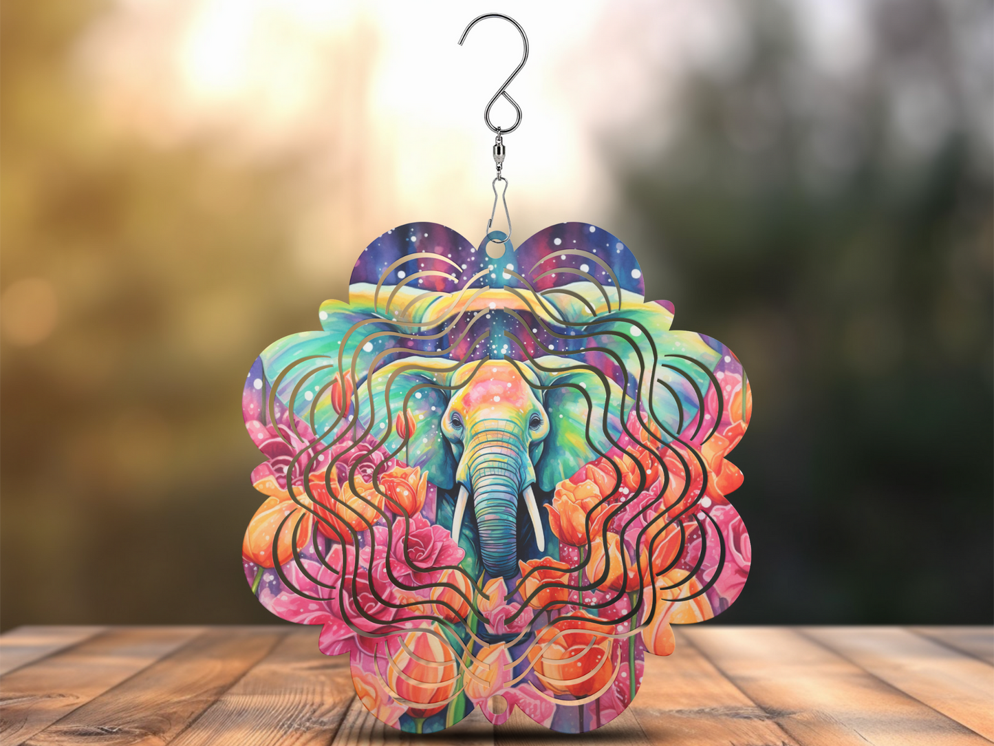 Elephants Garden Wind Spinner