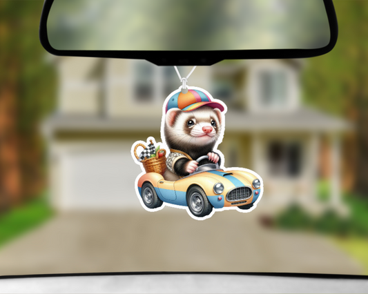 Ferret Racer Car Air Freshener