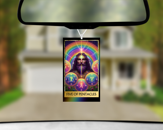 Five of Pentacles Car Air Freshener