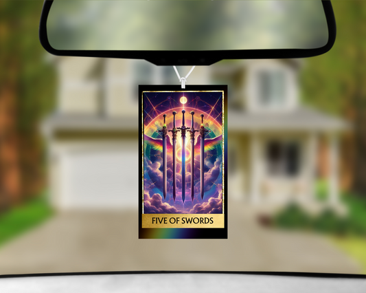 Five of Swords Car Air Freshener