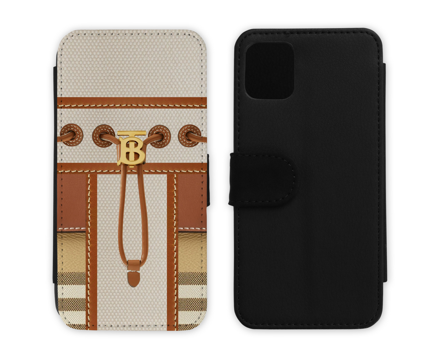 Burberry Inspired Leather Flip Case (005)