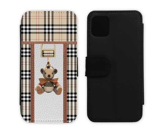 Burberry Inspired Leather Flip Case (007)