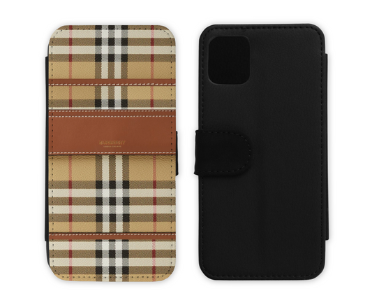 Burberry Inspired Leather Flip Case (009)