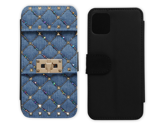 Denim Inspired Leather Flip Case (004)