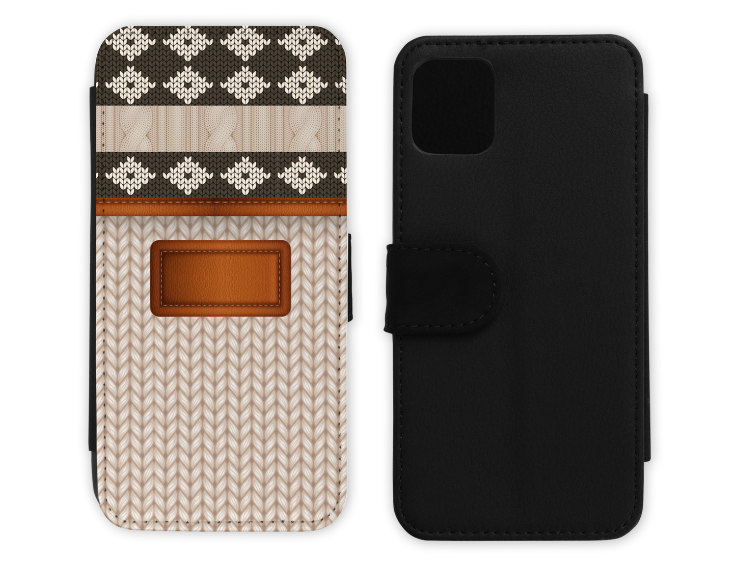 Knitted Inspired Leather Flip Case (031)