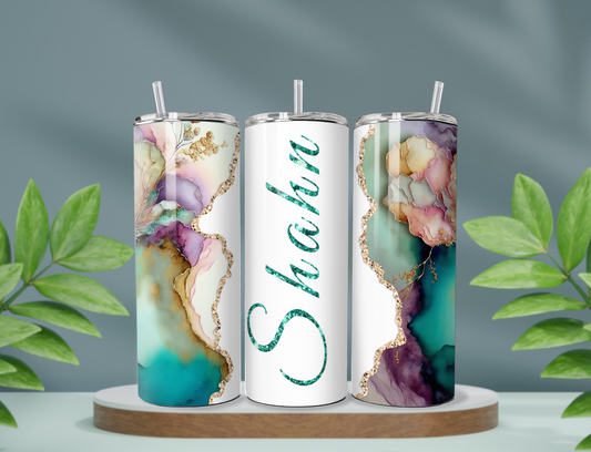 Floral Dream Geode Tumbler