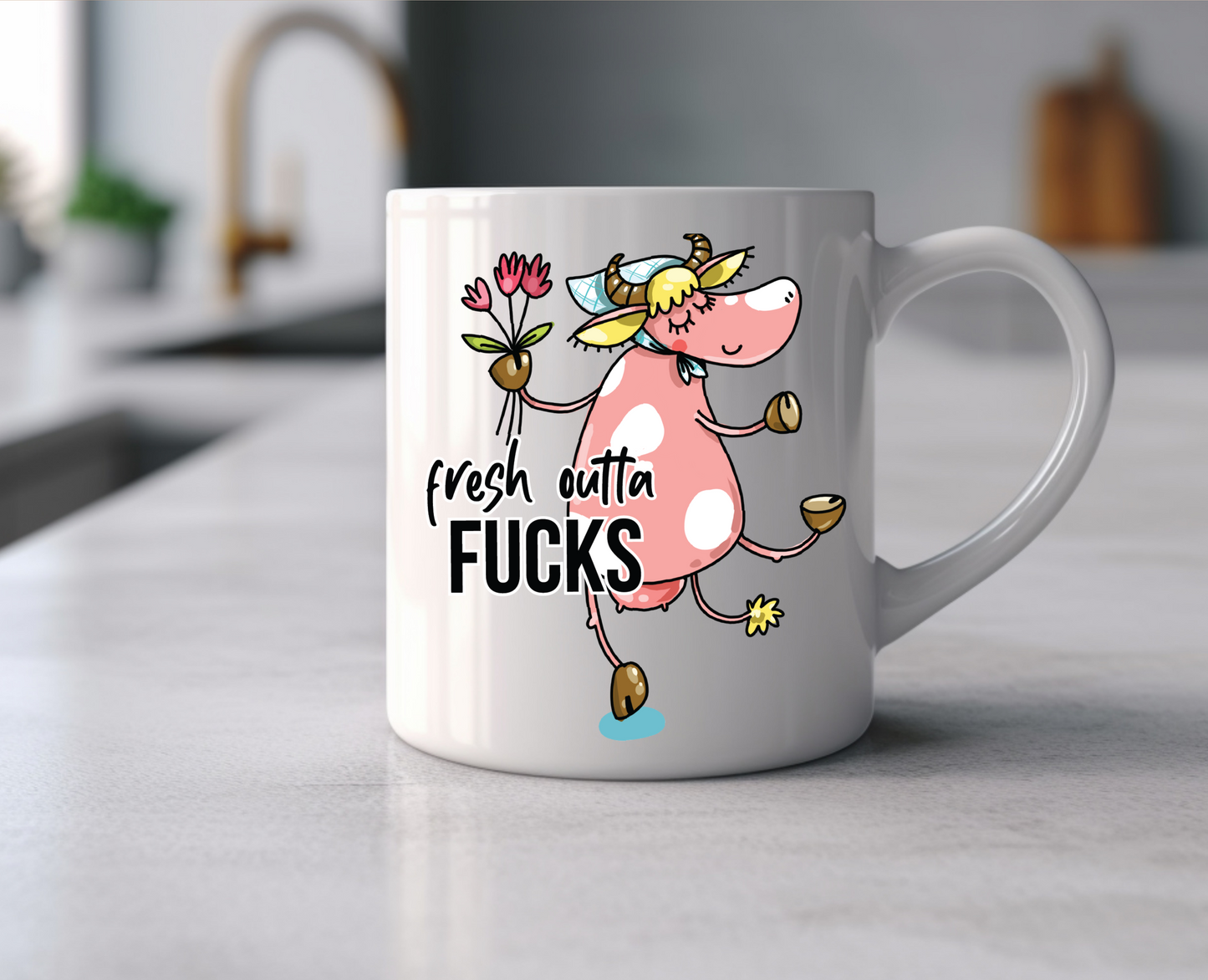 Fresh Outta Fu%ks Ceramic Mug