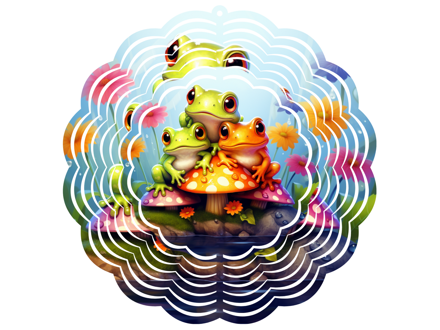 Frog Family Wind Spinner