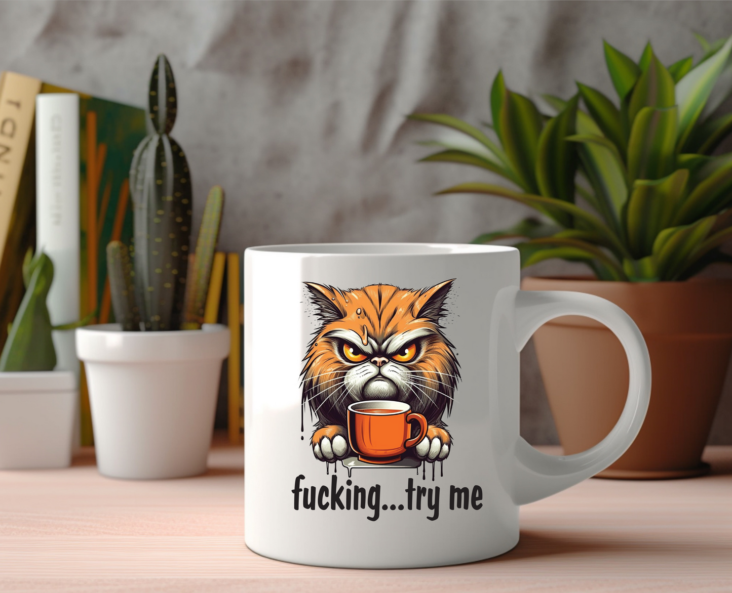 Fu%king Try Me Ceramic Mug