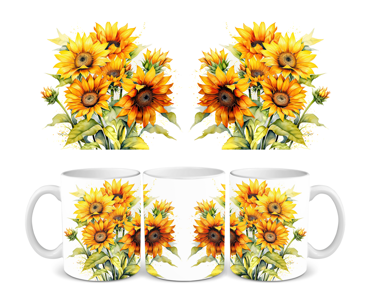 Full Bloom Sunflowers Ceramic Mug