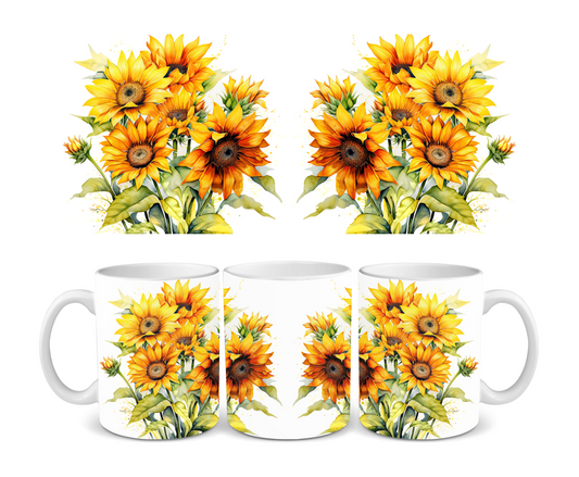 Full Bloom Sunflowers Ceramic Mug