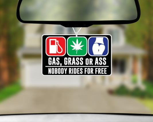 Gas Grass or Ass Car Air Freshener