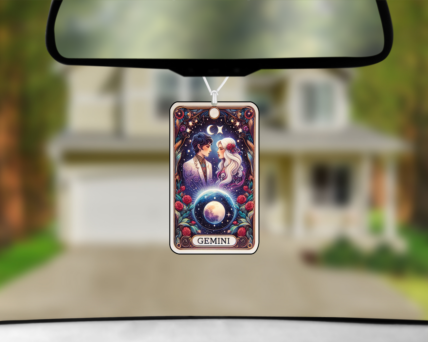 Gemini Tarot Card Car Air Freshener