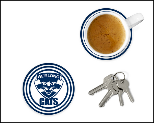 Geelong Cats Glass Coasters (002)