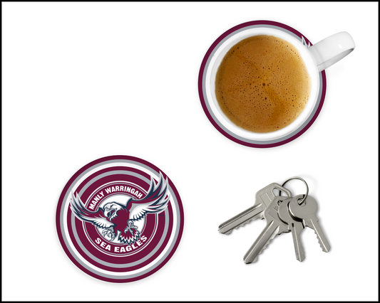 Manly Sea Eagles Glass Coasters (002)