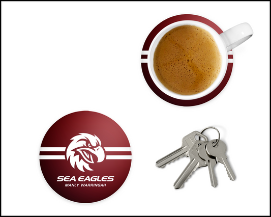 Manly Sea Eagles Glass Coasters (003)