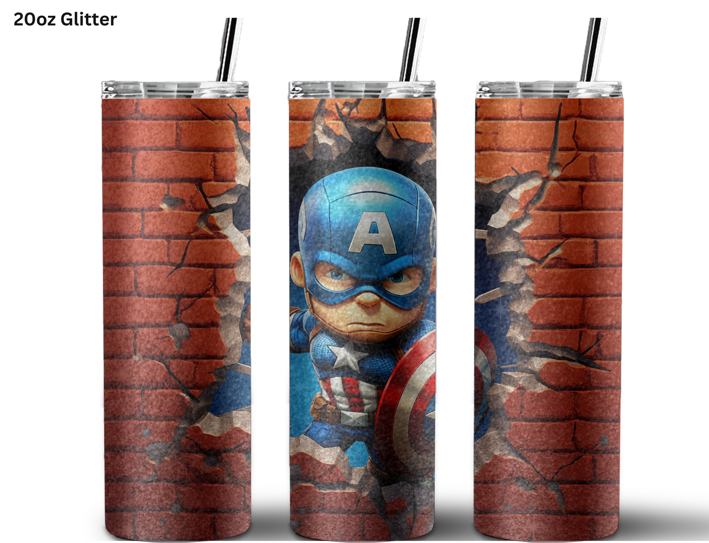 Baby Captain America Wall Break Tumbler