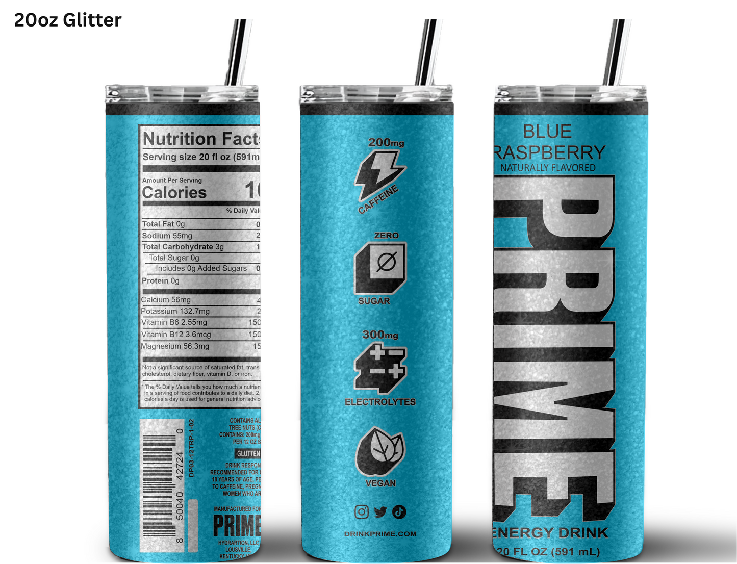 Prime Blue Raspberry Tumbler